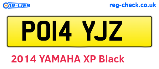 PO14YJZ are the vehicle registration plates.
