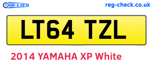 LT64TZL are the vehicle registration plates.