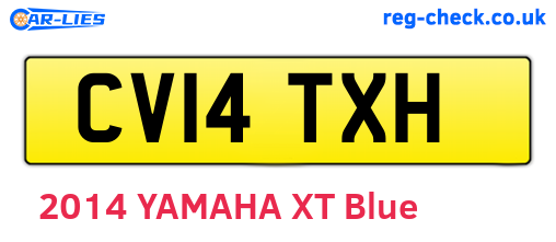 CV14TXH are the vehicle registration plates.