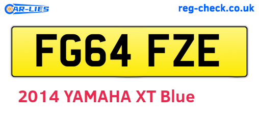 FG64FZE are the vehicle registration plates.