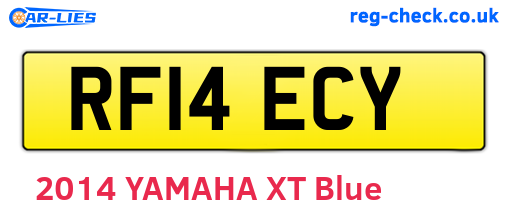 RF14ECY are the vehicle registration plates.