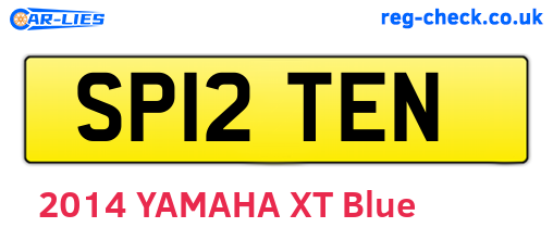 SP12TEN are the vehicle registration plates.