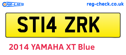 ST14ZRK are the vehicle registration plates.