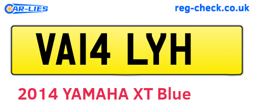 VA14LYH are the vehicle registration plates.