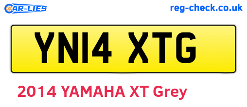 YN14XTG are the vehicle registration plates.