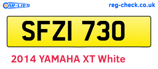 SFZ1730 are the vehicle registration plates.