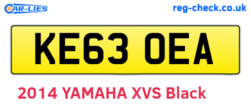 KE63OEA are the vehicle registration plates.