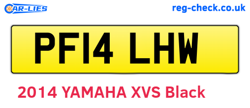 PF14LHW are the vehicle registration plates.