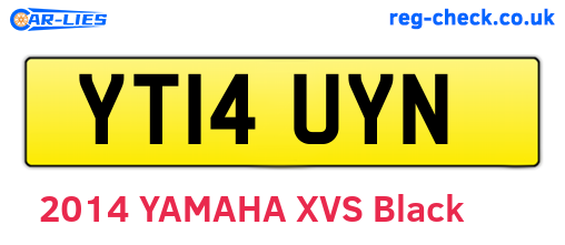 YT14UYN are the vehicle registration plates.
