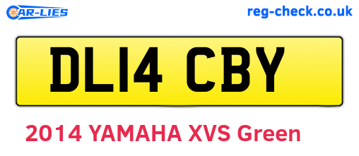 DL14CBY are the vehicle registration plates.