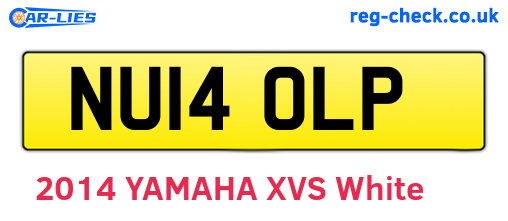 NU14OLP are the vehicle registration plates.