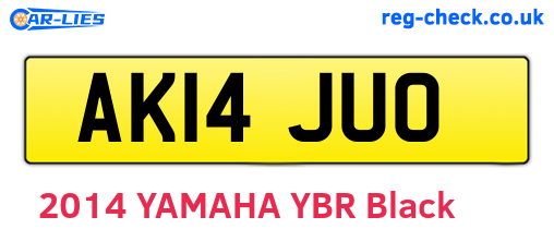 AK14JUO are the vehicle registration plates.