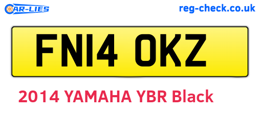 FN14OKZ are the vehicle registration plates.