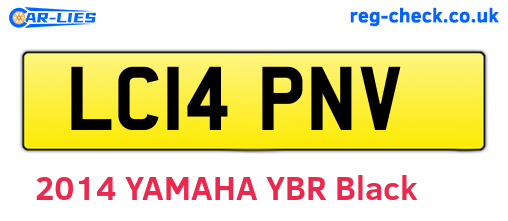 LC14PNV are the vehicle registration plates.
