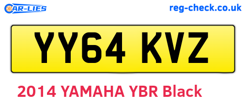 YY64KVZ are the vehicle registration plates.
