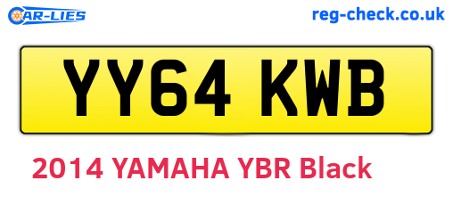 YY64KWB are the vehicle registration plates.