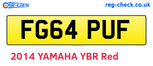 FG64PUF are the vehicle registration plates.