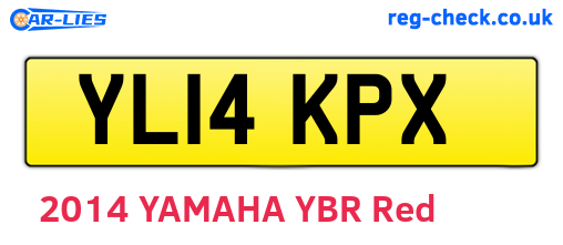 YL14KPX are the vehicle registration plates.