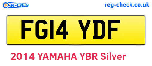 FG14YDF are the vehicle registration plates.