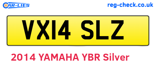 VX14SLZ are the vehicle registration plates.