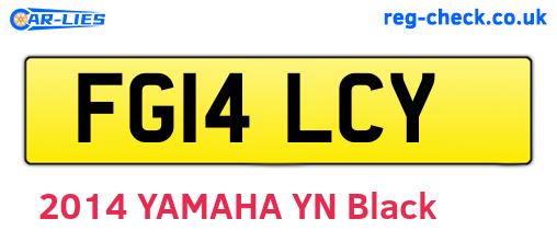 FG14LCY are the vehicle registration plates.