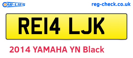 RE14LJK are the vehicle registration plates.