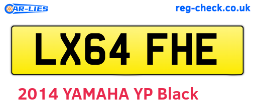 LX64FHE are the vehicle registration plates.