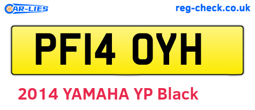 PF14OYH are the vehicle registration plates.