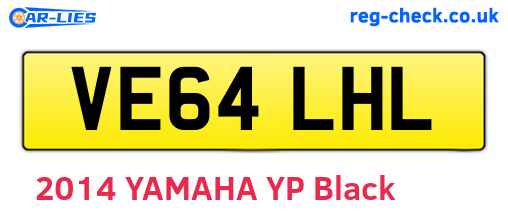 VE64LHL are the vehicle registration plates.