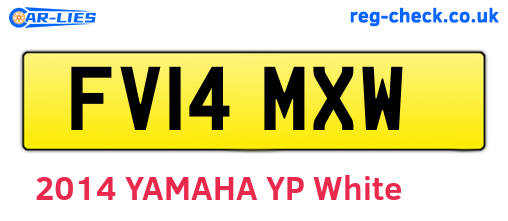FV14MXW are the vehicle registration plates.