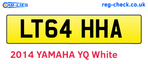 LT64HHA are the vehicle registration plates.