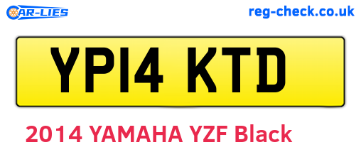 YP14KTD are the vehicle registration plates.