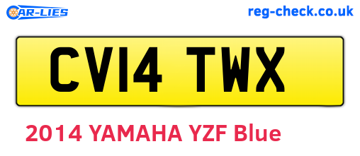 CV14TWX are the vehicle registration plates.