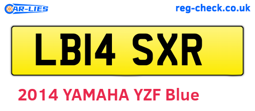 LB14SXR are the vehicle registration plates.