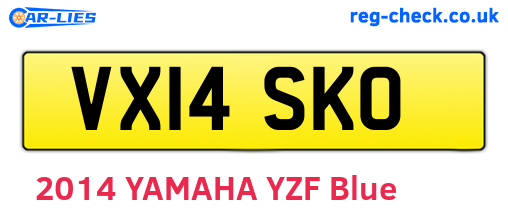 VX14SKO are the vehicle registration plates.