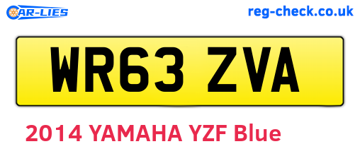 WR63ZVA are the vehicle registration plates.