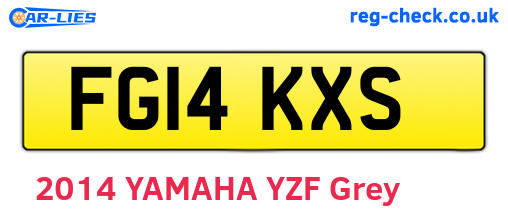 FG14KXS are the vehicle registration plates.