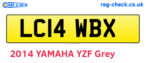 LC14WBX are the vehicle registration plates.