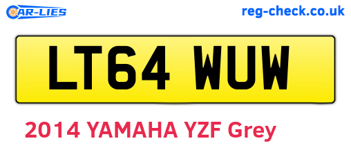 LT64WUW are the vehicle registration plates.
