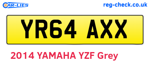 YR64AXX are the vehicle registration plates.