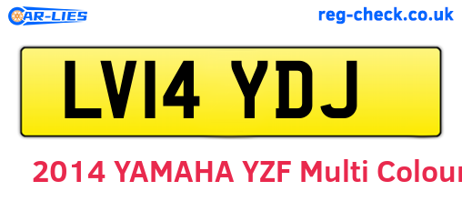 LV14YDJ are the vehicle registration plates.