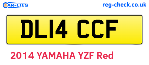 DL14CCF are the vehicle registration plates.