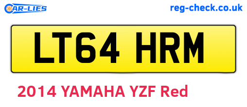 LT64HRM are the vehicle registration plates.