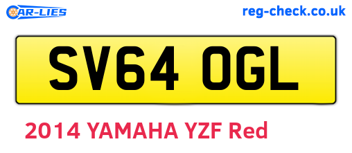 SV64OGL are the vehicle registration plates.