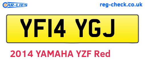 YF14YGJ are the vehicle registration plates.