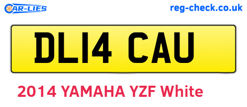 DL14CAU are the vehicle registration plates.