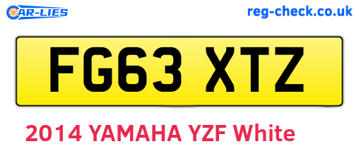 FG63XTZ are the vehicle registration plates.
