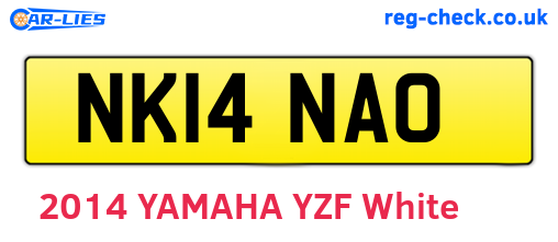 NK14NAO are the vehicle registration plates.
