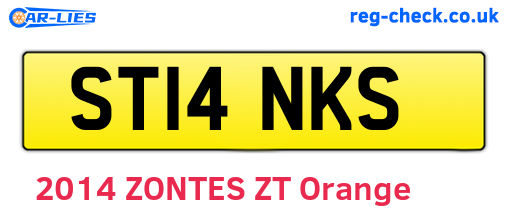ST14NKS are the vehicle registration plates.