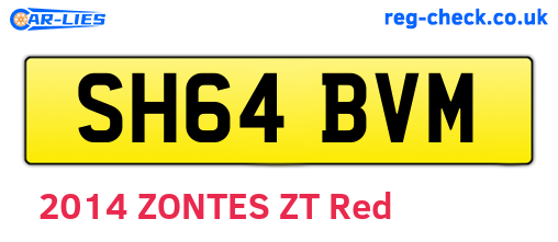 SH64BVM are the vehicle registration plates.